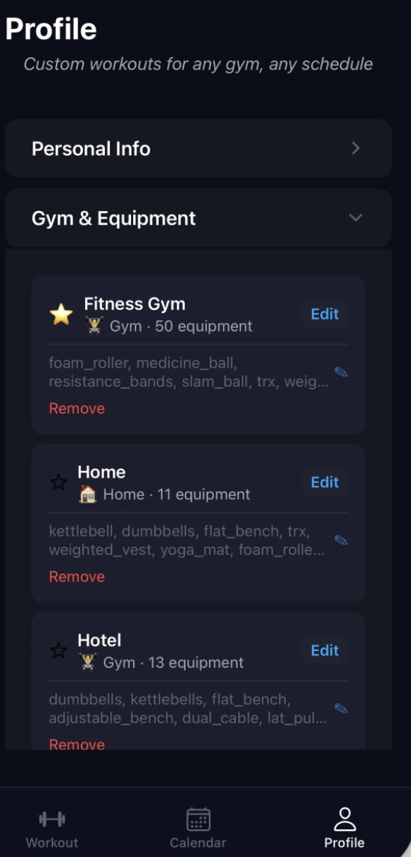 FinnFitness profile showing multiple gym locations